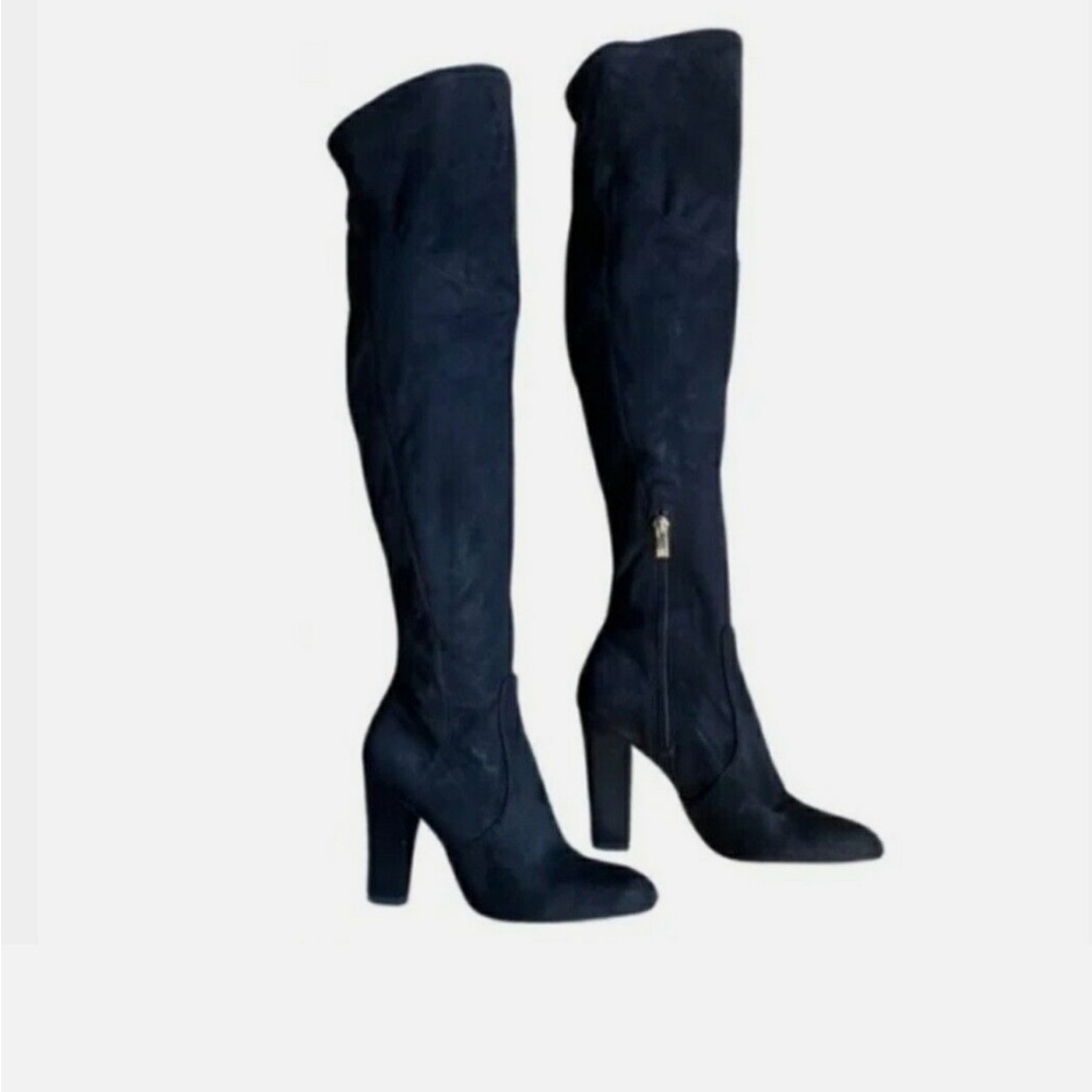 Dark blue fabric Sennet boots